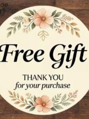 Floral "Free Gift" Round Sticker Qty 70